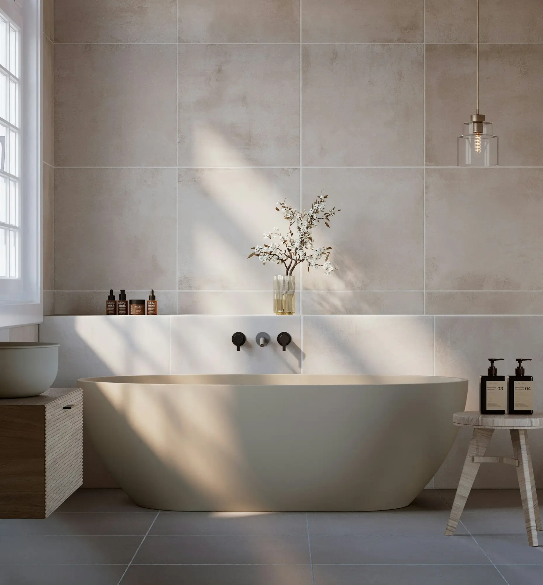 Travertine in an interior